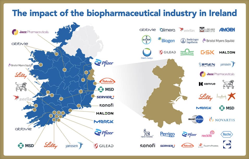 The presence of IPHA member companies across Ireland